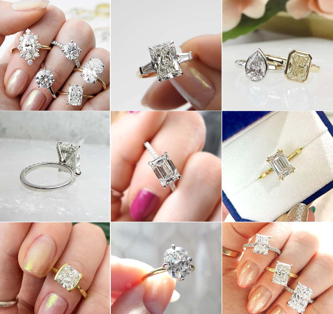 Unique Diamond Engagement Rings, Customizable