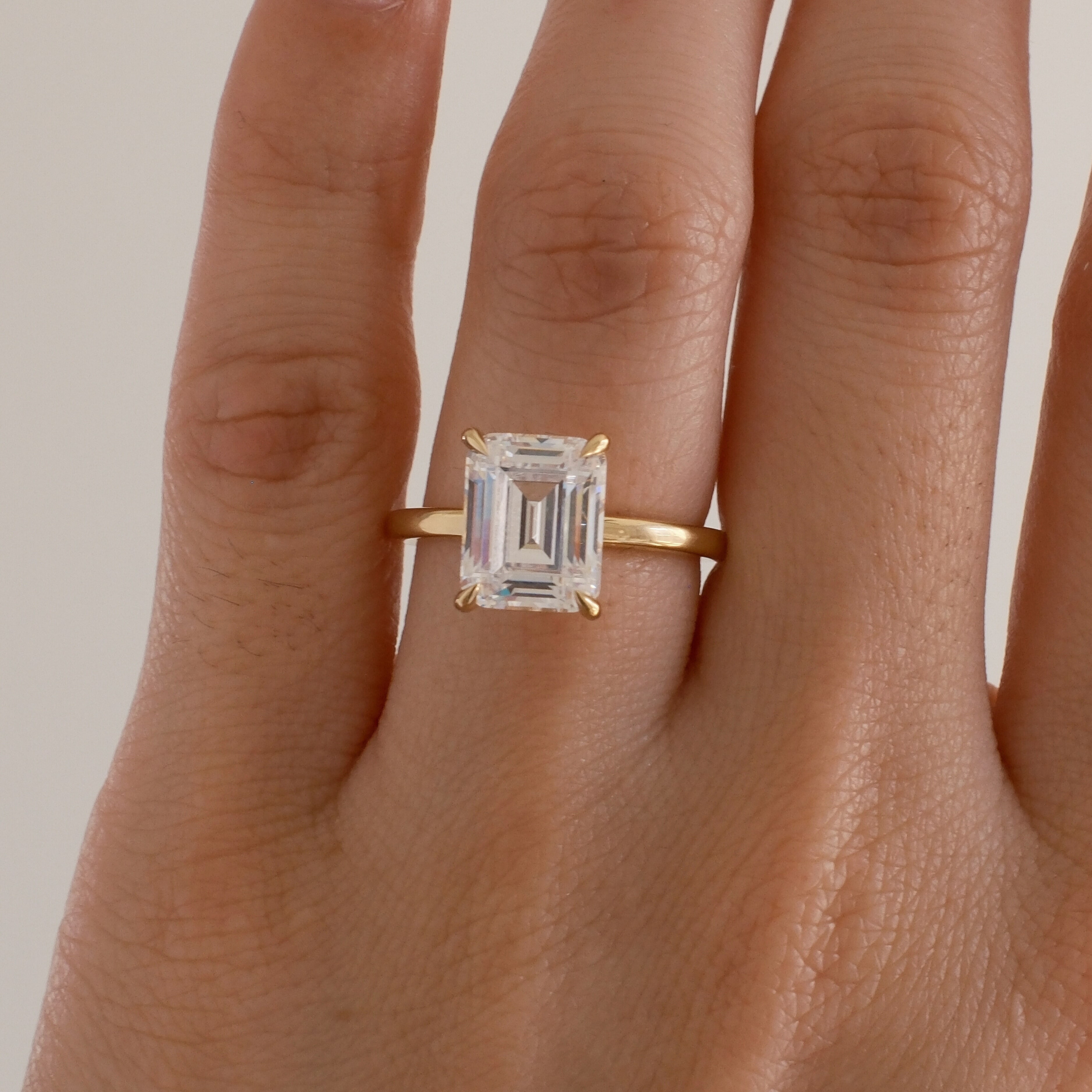 white christmas dresses The Ethereal Ring | Emerald Cut main image 0